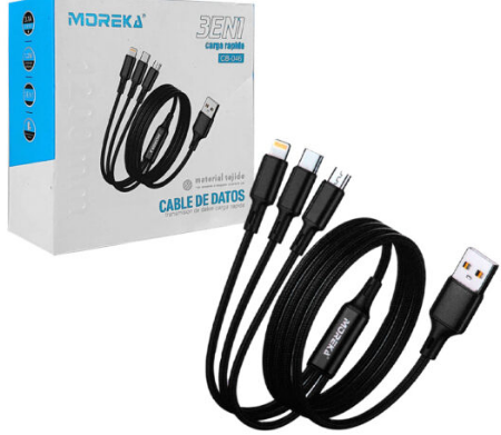 Pulpo Moreka Usb a C, iPhone, V8 CB-046