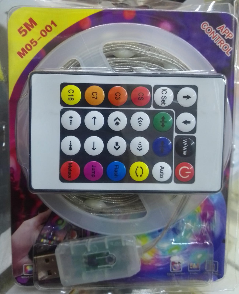 Tira RGB Bluetooth luz LED ADA 10mts