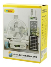 Ventilador+Bocina+lamp SOLAR 12"