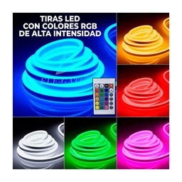 [led.gjrgb-001] Tira LED tipo NEON RGB 5m IP65 con control